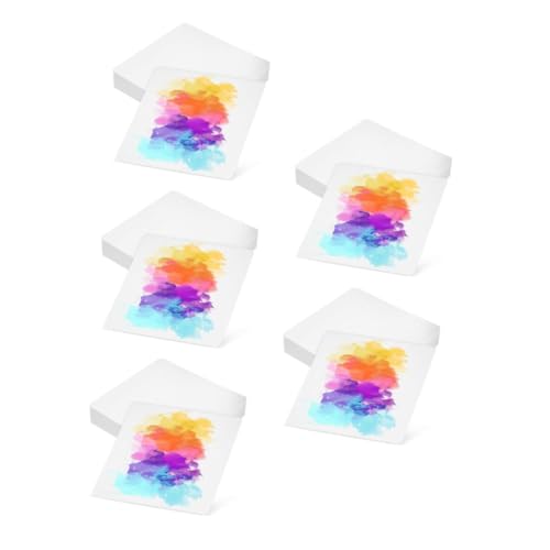 NUOBESTY 5 Sätze 5 Sets Aquarellpapier Aquarellkarten Aquarellkarten Papier Zum Malen Papier Für Aquarellmalerei Zeichenpapier Mini Aquarell Farbblock Karton 50 Stück X 50 Stück * 5 von NUOBESTY