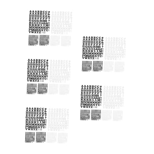 NUOBESTY 5 Sätze 5 Sets Eisen Buchstaben Aufkleber DIY Patches Transferaufkleber DIY Aufbügelbuchstaben Für Stoff DIY Versorgung DIY Stoffdekor Aufbügelaufkleber Für 6 Blatt * 5 von NUOBESTY