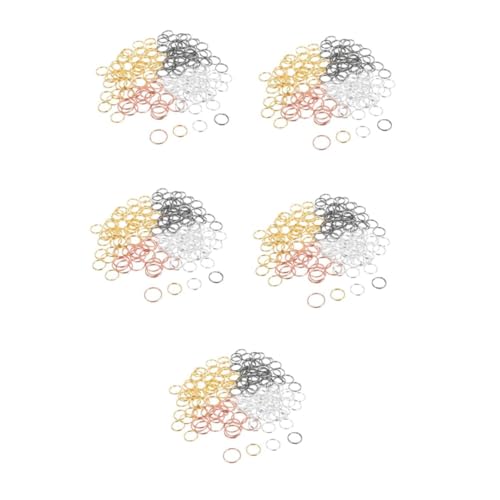 NUOBESTY 5 Sätze 5 Sets Schlüsselanhänger Zubehör Der Ring Schlüsselanhänger Farbige Schlüsselanhänger Flacher Schlüsselanhänger Runder Federring Schlüsselanhänger 170 Stück * 5 von NUOBESTY