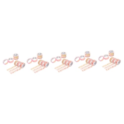 NUOBESTY 5 Sätze 5 Sets Washi Tape Klebeband Aufkleber Sammelalbum Dekorative Bänder Druckband Journalband Selbstklebend DIY Bänder Bastelband DIY Scrapbook Bänder 7 Rollen * 5 von NUOBESTY