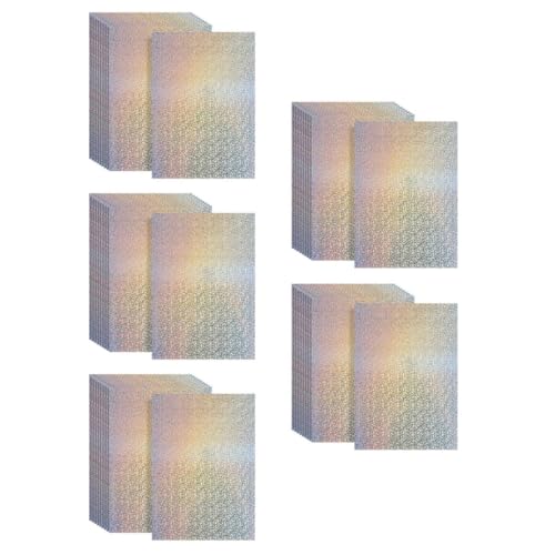 NUOBESTY 5 Sätze - Bastelmaterial Kreativpapier Holographisches Kartonpapier Papier Zum Basteln Rote Karte Weiße Karten Scrapbook-papier Glitzerpapier Papierstau 10 Blatt * 5 von NUOBESTY