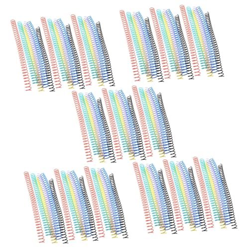NUOBESTY 5 Sätze Bindungsring Ringe Für Sammelalben Bindespiralstreifen Spiralbindung Ringbuchbindung Lose-blatt-ringe Buchklammern Ringe Ringordner Für Lose Blätter Plastik 18 Stück * 5 von NUOBESTY