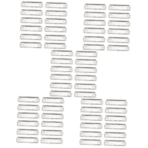 NUOBESTY 5 Sätze Briefpapier-clip Büroartikel Bürobedarf Schreibtafelklammern Bürozubehör Klemmbretter Clips Klemmbrettklammern Mit Nieten Klemmbrettklammern Aus Eisen Silver 15 Stück * 5 von NUOBESTY