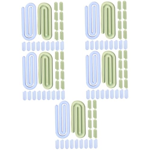 NUOBESTY 5 Sätze Büroklammer Büroklammerhalter Schreibwarenklammern Büroklammerklammern Büroklammern Büroklammern Dokumentenklammern Scrapbooking Büroklammer 50 Stück * 5 von NUOBESTY
