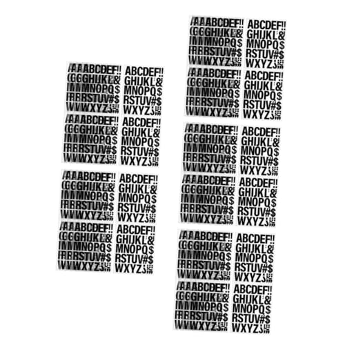 NUOBESTY 5 Sätze Eisenbuchstaben Buchstabenaufkleber Alphabet-aufkleber Textilaufkleber Kleidungsaufkleber Bügeletiketten Für Kleidung Aufkleber Buchstaben Vinyl Black 10 Blatt * 5 von NUOBESTY