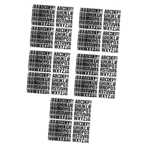 NUOBESTY 5 Sätze Eisenbuchstaben Buchstabenaufkleber Klein Alphabet-aufkleber Textilaufkleber Kleidungsaufkleber Aufbügelapplikationen Für Kleidung Buchstaben Aufbügeln Vinyl 10 Blatt * 5 von NUOBESTY