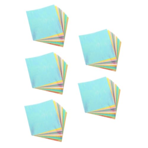 NUOBESTY 5 Sätze Glitzerndes Handgemachtes Origami Papier-origami Origami Papier Selber Machen Winter-origami-papier Konstruktionspapier Scrapbooking-papier Laserpapier 20 Blatt * 5 von NUOBESTY