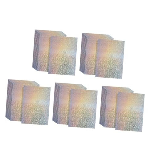 NUOBESTY 5 Sätze Glitzerpapier Holografisches Aufkleberpapier Papier Zum Basteln Bastelpapier Bastelmaterial Kreativpapier Farbiges Papier Bunte Papiere Papierstau 10 Blatt * 5 von NUOBESTY