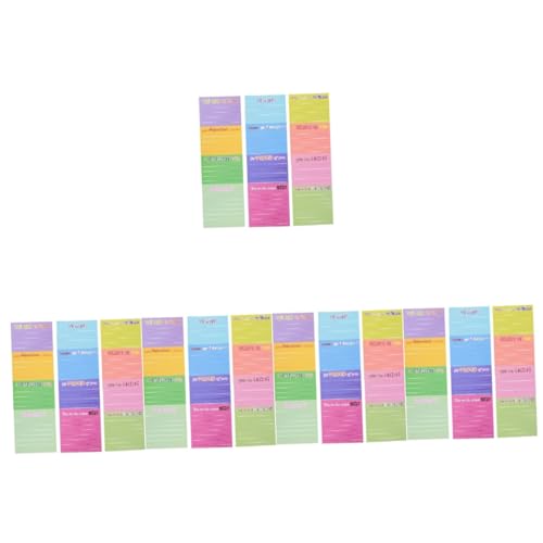 NUOBESTY 5 Sätze Haftnotizblock Pastell-textmarker Etiketten Aufkleber Notizbücher Farbige Notizzettel Notizblöcke Lesen Von Seitenmarkierungen Klebestreifen Papier 12 Stück * 5 von NUOBESTY