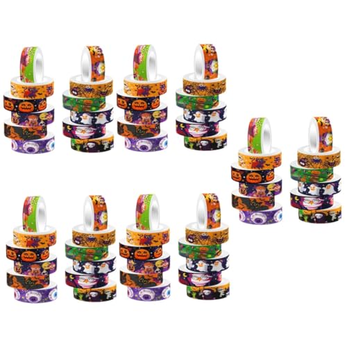 NUOBESTY 5 Sätze Halloween Washi Tape Multifunktionales Klebeband Selbstklebendes Klebeband Washi Tape Zum Aufzeichnen Festival-washi-tapes Japanisches Papier Colorful 12 Rollen * 5 von NUOBESTY