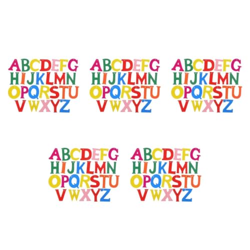 NUOBESTY 5 Sätze Holzspäne Mit Englischem Alphabet Holzschnitzel Buchstaben Des Schriftartalphabets Brief Aus Holz Buchstabenperlen Ausmalen Gemischtes Holzalphabet 200 Stück * 5 von NUOBESTY