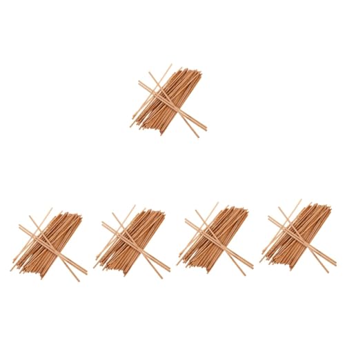 NUOBESTY 5 Sätze Karbonisierter Bambusstab Stöcke Zum Basteln Holzstäbchen Zum Selbermachen Fotorequisiten Holzstäbchen Holzhandwerksdekore Holzstäbe Light Brown Hölzern 50 Stück * 5 von NUOBESTY