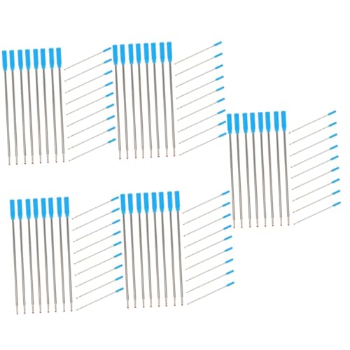 NUOBESTY 5 Sätze Kugelschreibermine Punkt Schwarze Löschbare Stifte Nachfüllungen Schwarze Kugelschreiber Einziehbar Füllt Stifte Für Studenten Nach Tinte Nachfüllen Blue Pp 50 Stück * 5 von NUOBESTY