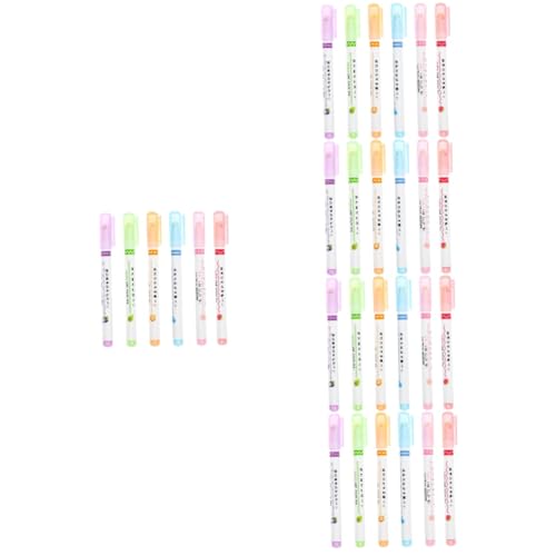 NUOBESTY 5 Sätze Kurven-textmarker-set Pastellstifte Markierungen Schule Kurventextmarker-set Kurven Stifte Für Karten Dekoration Lesezeichen Kurvenstifte Büro Mark Stift Abs 6 Stück * 5 von NUOBESTY