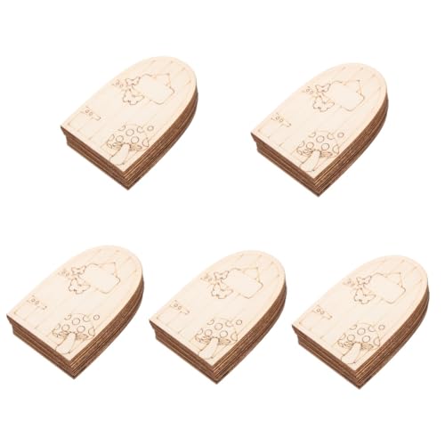 NUOBESTY 5 Sätze Lichterketten Mini-hausbausatz Beste Freunde Ornamente Für Kinderspielzeug Mikrowe Miniatur-handwerkstür Feenstatue Aus Holz Hölzern 20 Stück * 5 von NUOBESTY