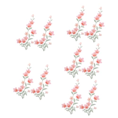 NUOBESTY 5 Sätze Magnolienbeet Blumenaufnäher Für Kleidung Patches Aufnähen Flaggenpatch Flecken Dekorative Patches Dekoration Stickerei Mantelflicken Hutzubehör Polyestergarn 2 Stück * 5 von NUOBESTY