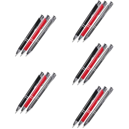 NUOBESTY 5 Sätze Metall-touch-kugelschreiber Metall Kugelschreiber Metallkugelschreiber Metallstift Touchpen Zappeln Punkt Stift Tinte Touchscreen-stift Stifte Mit Licht Eisen 3 Stück * 5 von NUOBESTY