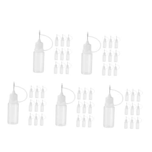 NUOBESTY 5 Sätze Nadel Leere Leimflasche Versorgungshaken Elektrische Dichtungen Entsprungen Leere Flasche Tropferflasche Wohnaccessoire Leimauftragsflaschen Pp Transparent 10 Stück * 5 von NUOBESTY