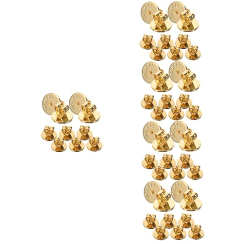 NUOBESTY 5 Sätze Ohrring-zubehör Ohrring Verschluss Ohrring Set Ohrring-reparaturteile Ohrring-plugs Stecker Zange Ersatz Für Ohrringrückseiten Ohrring-stopper Metall Golden 10 Stück * 5 von NUOBESTY