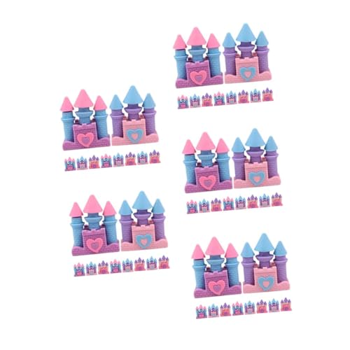 NUOBESTY 5 Sätze Schloss-radiergummi Spaß Gummiradiergummis Kleine Radiergummis Niedlicher Radiergummi Schöne Radiergummis Malradierer Neuartige Kawaii-radiergummis 10 Stück * 5 von NUOBESTY