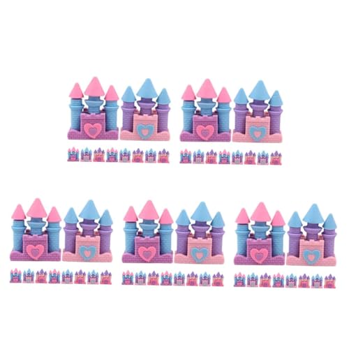 NUOBESTY 5 Sätze Schloss-radiergummi Spaß Gummiradiergummis Radiergummis Masse Lustige Radiergummis Neuartige Kawaii-radiergummis Malradierer Große Radiergummis 10 Stück * 5 von NUOBESTY