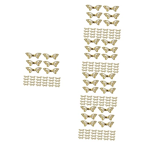 NUOBESTY 5 Sätze Schmetterling-anhänger Reize Charme Goldene Anhänger Schmetterling Ausgehöhlter Schmetterlingsanhänger Schmetterlingsanhänger Für Halskette Legierung Golden 100 Stück * 5 von NUOBESTY