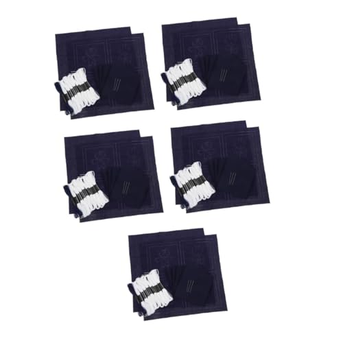 NUOBESTY 5 Sätze Stickmaterialpaket Sashiko-stickset Untersetzer-kit Selber Machen Runde Untersetzer Mit Stickerei Untersetzer Mit Traditioneller Stickerei Diy Teeuntersetzer Stoff Blue von NUOBESTY