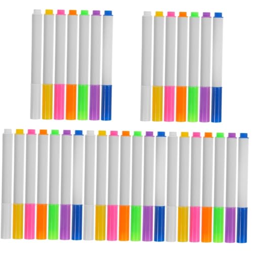 NUOBESTY 5 Sätze Textmarker Schreibkladde Whiteboard Stifte Markers Gel Pastell Federmäppchen Whiteboard-stifte Für Den Haushalt Kleine Trocken Abwischbare Marker Plastik 7 Stück * 5 von NUOBESTY