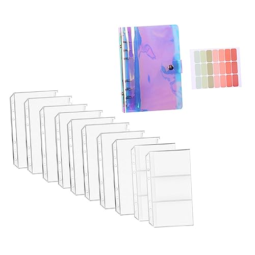 NUOBESTY 5 Sätze a6 kontobuch edelstahlring office supplies noteboon the notebook buch budgetbuch Geld Bulk-Notizbücher Notizbuch Binder Bürobedarf Notizbuch mit Reißverschlusstasche PVC von NUOBESTY