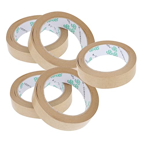 NUOBESTY 5 Stk Klebeband aus Kraftpapier Kraftband wetterfestes Klebeband wasseraktiviertes Klebeband Versandklebeband packing tape paketband abdichtendes Papierband Kraftpapierbänder von NUOBESTY