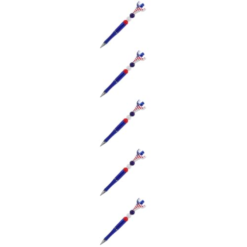 NUOBESTY 5 Stück Silikon Flaggenstift Kugelschreiber Stift Gravierte Pastell Textmarker Einzigartige Stifte Rote Stiftmarkierungen Für Die Schule Süßer Stationärer Spaßstift von NUOBESTY