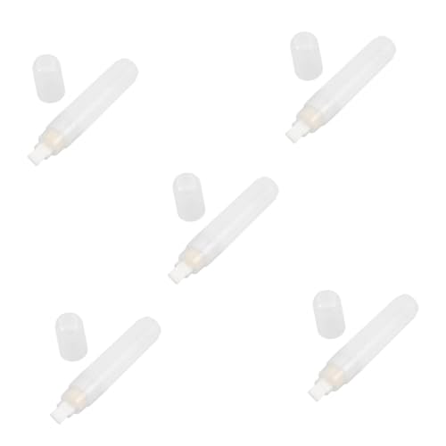 NUOBESTY 5 Teiliges Marker Zubehör Farbmarker Mit Feiner Spitze Acryl Farbstifte Für Malset Mit Nachfüllbaren Markern Befüllbarer Farbstift Mit Pipette Klarer Acryl Farbmarker Weißer von NUOBESTY