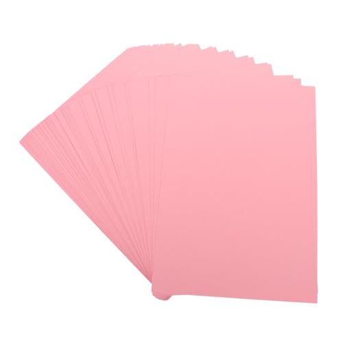 NUOBESTY 50 Blatt A4-Farbkarton DIY kopierpapier farbiges Druckerpapier farbiger Karton pastellfarbenes Baupapier kreativpapier paketpapier kraft paper Kartonpapier Kartenpapiere Rosa von NUOBESTY