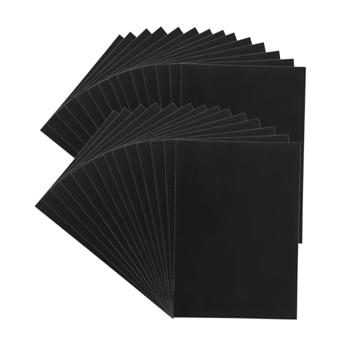 NUOBESTY 50 Blatt Origami Diy Papier Kartenpapiere Selber Machen Handgefertigte Bastelpapiere Diy-papiere Schwarze A3-karte Malmaterial Kunstkartenpapier Schwarze Karte Kartonpapier Black von NUOBESTY