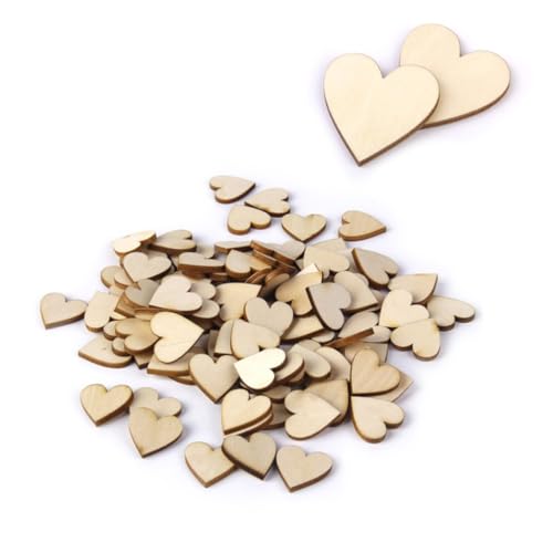 NUOBESTY 50 Stück 40 Mm Leere Holzscheiben Herzform Für Kreative Bastelprojekte Natürliche Holzfarbe Ideal Für Dekoration Verzierungen Und Personalisierte Geschenkanhänger von NUOBESTY