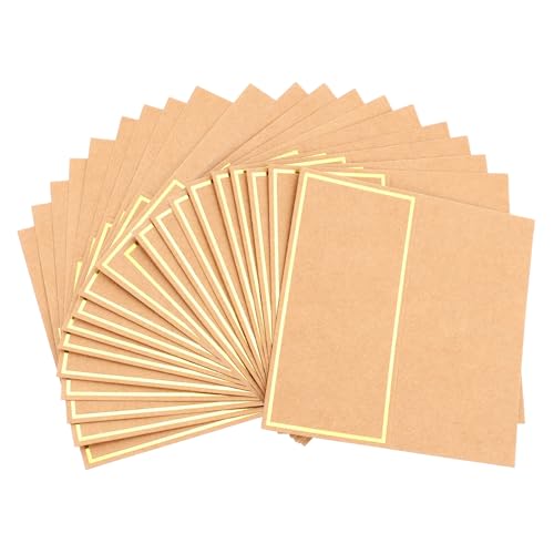 NUOBESTY 50 Stück Bronzing Sitz Karte Zeltkarten Platzieren Karten Mit Hochzeitsschildern Hochzeitsschilder Leer Platzkarten Leere Karten Leere Namenskarten Sitzkarten Golden Perlenpapier von NUOBESTY