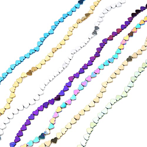 NUOBESTY 50 Stück Hohle Herzperlen Halskette Mit Herz-choker Schmuckherstellung Aus Perlen Halskettenanhänger Schmuckperlen Steinperlen Zur Schmuckherstellung Herz-abstandsperlen Colorful von NUOBESTY