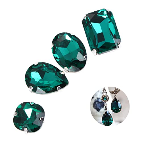 NUOBESTY 50 Stück Kostüm-strasssteine Strassapplikation Strasssteine ​​aufnähen Strass- Strasssteine ​​für Nägel Farbige Strasssteine Strassband Strass-kit Trimmen Dark Green von NUOBESTY