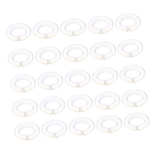 NUOBESTY 50 Stück Ovale Kettenschnalle Schlüssel Anti-lost-link-ringe Draht Haken Schmuck Ohrring Verbindungsring Armbänder Diy Liefert Link-anschlüsse Für Ohrring Acryl Weiß von NUOBESTY