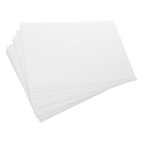 NUOBESTY 50 Stück kreativpapier bastel materialien paper plates white cards craft paper Pastell farbige Pappe Visitenkarten Zeichnen von Bastelpapieren DIY liefert Papierstau Weiß von NUOBESTY