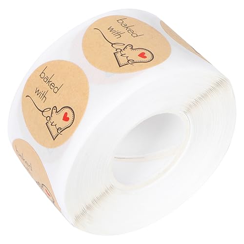 NUOBESTY 500 Stück Selbstklebende Kraftpapier Aufkleber Zur Individuellen Beschriftung Perfekt Für Geschenkverpackungen DIY Projekte Und Etiketten Für Hochzeit Und Feste von NUOBESTY