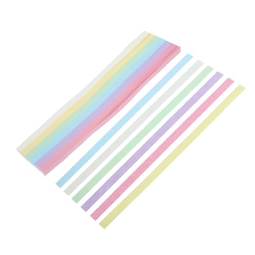 NUOBESTY 540 Stück Origami Sternpapier Origami Papier Dekoration Metallische Origami Streifen Stern Papierstreifen Regenbogen Papierstreifen Papierstreifen Für Sterne Dekopapier von NUOBESTY