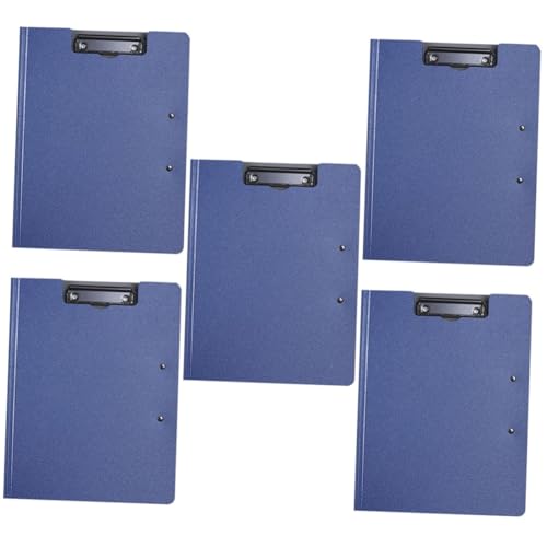 NUOBESTY 5St A4-Ordner-Clip write board büroartikel office supplies office zubehör Konferenz-Schreibtafel Office-Dokumentenclip Organisator für Papierakten tragbares Klemmbrett Metall Blue von NUOBESTY