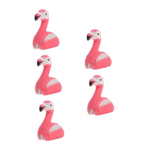 NUOBESTY 5St Flamingo-Bleistiftspitzer Flamingospitzer Kinderspitzer Anspitzer Geschenkidee Anspitzer aus Holz Buntstiftspitzer für Handspitzer für Bleistifte Schulbedarf Metall Rosy von NUOBESTY