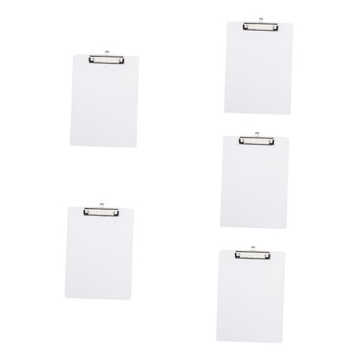 NUOBESTY 5St Klemmbrett-Clip schreibtafel buchstabentafel write board Bleistiftskizze Zwischenablage Klemmbrett Dokumentenordner Büro-Klemmbrett tragbares Schreib-Klemmbrett PVC von NUOBESTY