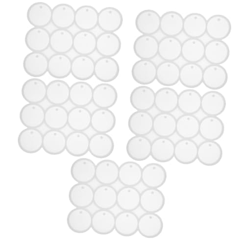 NUOBESTY 5St Kristall-Epoxy-Form Schlüsselanhänger zum Basteln Kerzenformen Mini große Seifenformen schmuckherstellung Silikonform Epoxid-Silikon-Gießform Formen für Harzguss Kieselgel Weiß von NUOBESTY