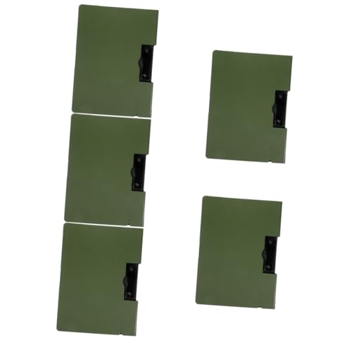 NUOBESTY 5St Mappe write board clipboard Schreibbrett für Dokumente Papierklemmbrett Klemmbretthalter Büroklammern schreibtafel Schreibunterlage Office-Dokumentenclip Plastik Dark Green von NUOBESTY