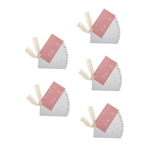 NUOBESTY 5St Mini-Nähbuch Stickerei-Starter-Kit kleines Nähzeug tragbares Nähset Stickset für Anfänger Stickerei-Stoff Sticklernset für Erwachsene, Anfänger Stickerei-Kits Bausätze Papier von NUOBESTY