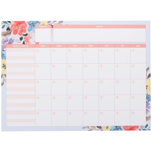 NUOBESTY 5St Planer Notizblock abreißen weiße Tafel Zeitplan-Notizblöcke Tischkalender Whiteboard write board schreibhefte notizhalter Notizblock für die Planung Agenda Notizblock Metall von NUOBESTY