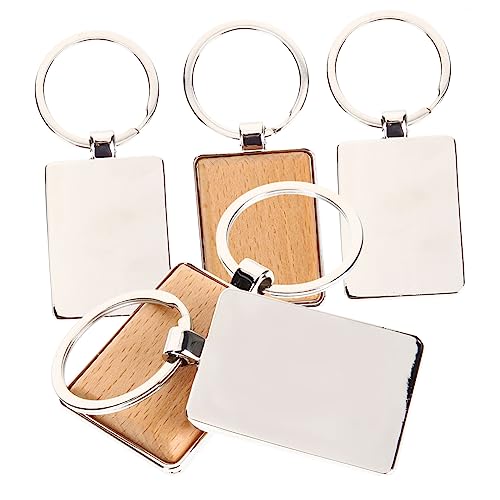 NUOBESTY 5St Schlüsselanhänger Ringrohlinge leere Schlüssel Rohlinge basteln car keychain car key chain geburtstagsgeschenke geburtstagsmitgebsl Metall von NUOBESTY